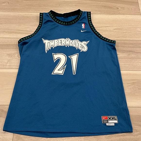 Vintage Nike Minnesota Timberwolves Kevin Garnett Jersey NBA Y2K Sz XXL - Picture 1 of 8